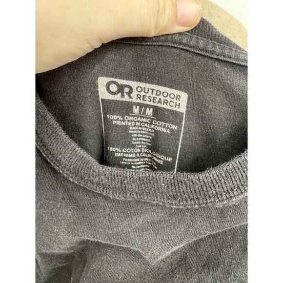 Outdoor Research Lockup Back Graphic Tee Men Medium Black Organic Cotton - Picture 3 of 4